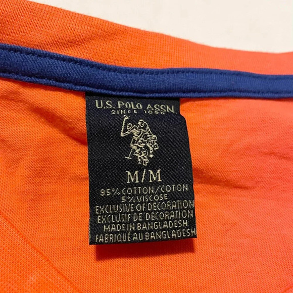 US Polo Assn Orange Mens Tshirt Mens Medium Shirt - Picture 3 of 16